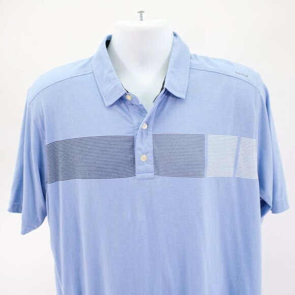 Bolle Golf Tech Large Blue Collared Polo Shirt Short Sleeve - Picture 1 of 10